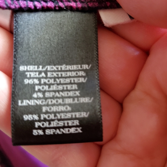 Ann Taylor Sleeveless Wrap Like Purple and Black Print Dress Size 10 - Picture 10 of 10